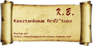 Kesztenbaum Brútusz névjegykártya
